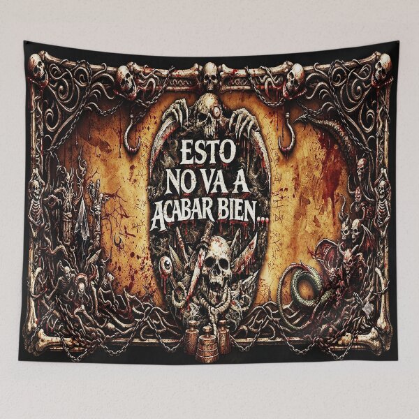 Item preview, Esto No Va a Acabar Bien | Diseño Gótico de Terror con Calaveras | Arte Macabro Oscuro | Frase Española de Horror designed and sold by Alchemy Forge.