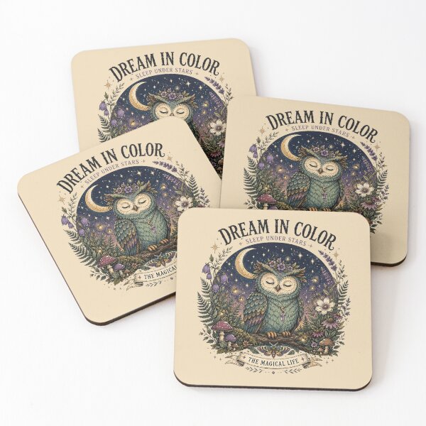 Item preview, Dream in Color – Mystical Owl Art designed and sold by Dogandesighn.