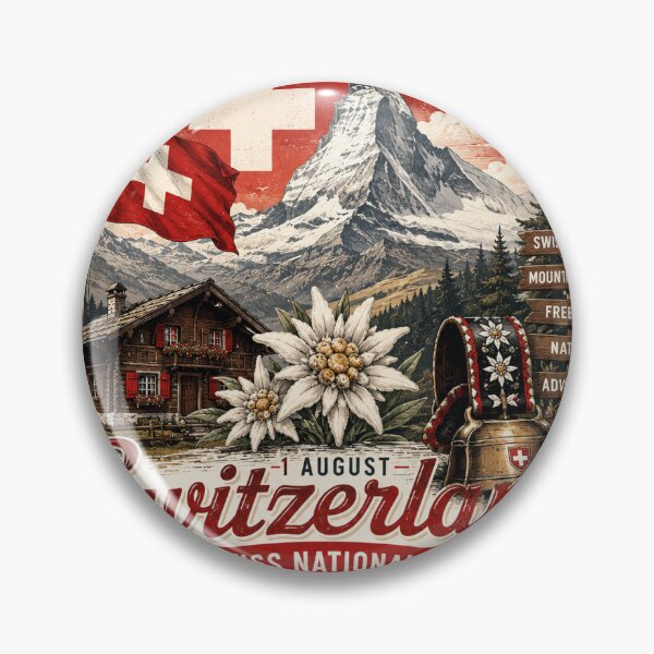 Item preview, Switzerland National Day August 1 Swiss Pride Design designed and sold by Vivaro.