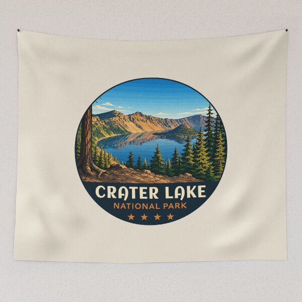 Item preview, Crater Lake National Park Orego Retro Design designed and sold by Gideon Emmerich.