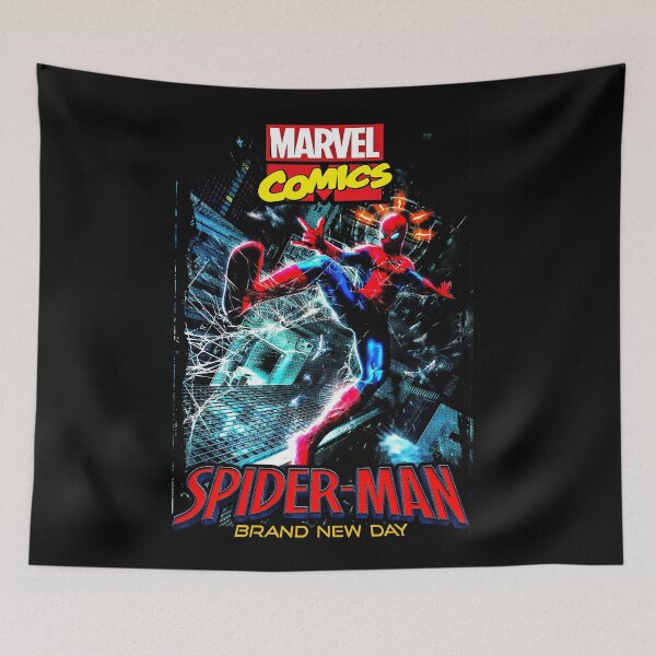Item preview, Vibrant Spider Vigilante Neon City Action Poster designed and sold by Krasnovaovaova.