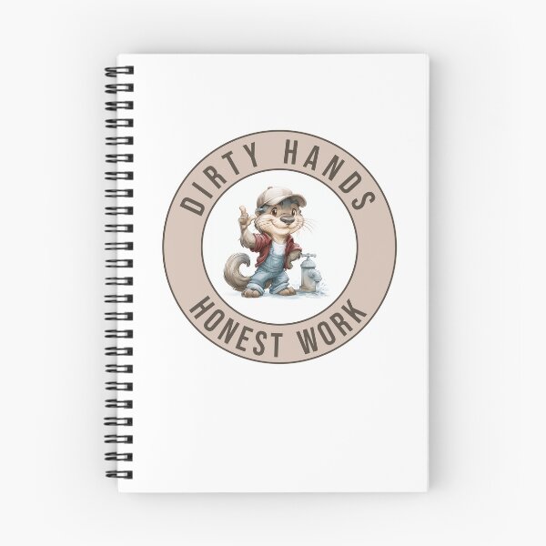 Item preview, Dirty Hands Honest Work Otter Hero Mascot Design for T-shirts, Mugs, Hats, and Other Products designed and sold by WayOutWorks.