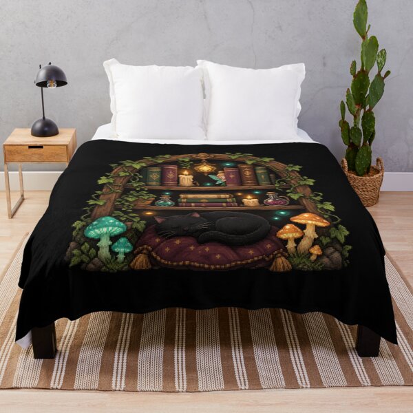 Item preview, Enchanted Bookshelf Cat Nook Pixel Art designed and sold by Sketchlegacy.