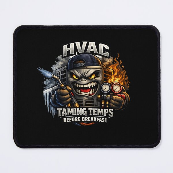 Item preview, HVAC Tech Mascot - Heating and Cooling Cartoon Design designed and sold by FrozenHeat97.