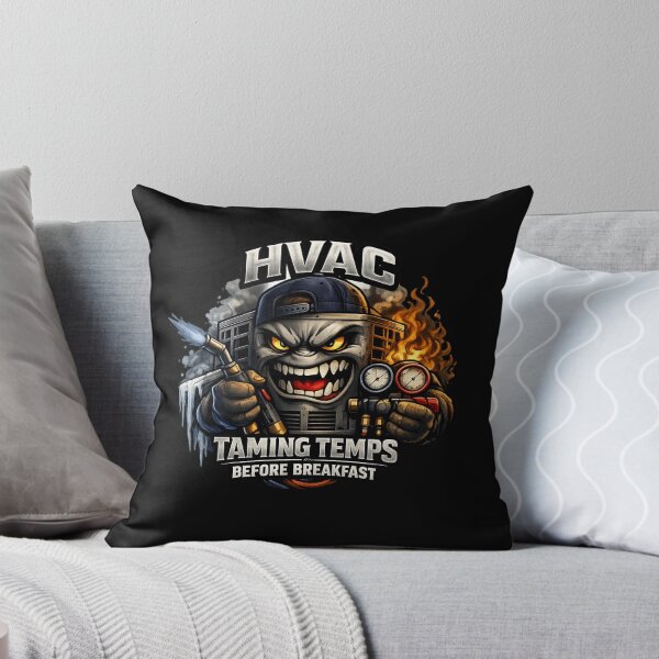 Item preview, HVAC Tech Mascot - Heating and Cooling Cartoon Design designed and sold by FrozenHeat97.