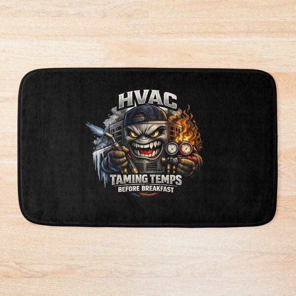 Item preview, HVAC Tech Mascot - Heating and Cooling Cartoon Design designed and sold by FrozenHeat97.