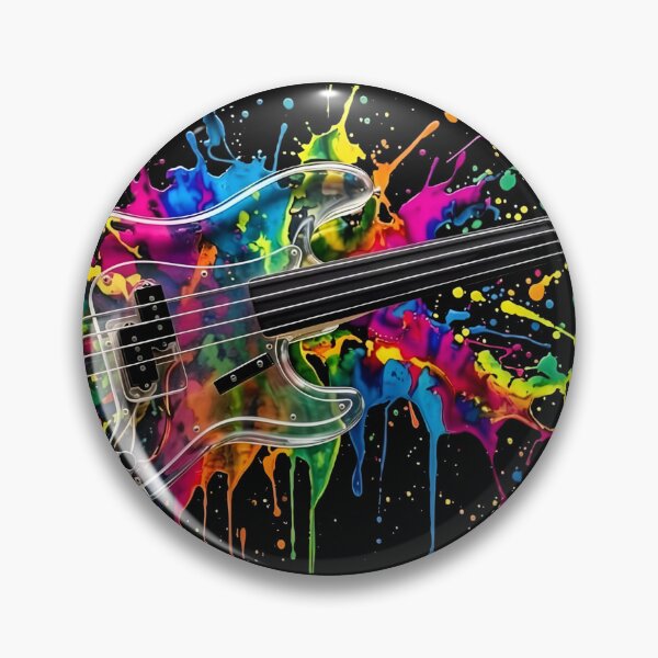 Item preview, Transparent Bass Guitar – Colour Splash Music Artwork designed and sold by Fruit-Fletcher.