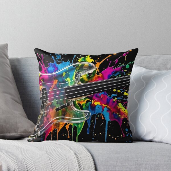Item preview, Transparent Bass Guitar – Colour Splash Music Artwork designed and sold by Fruit-Fletcher.