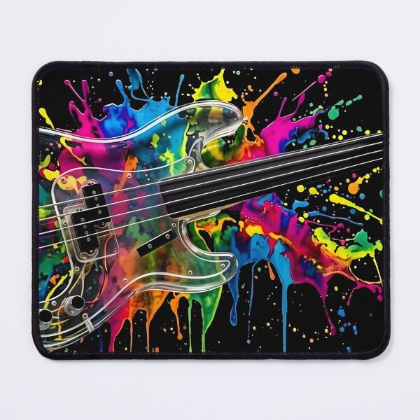 Item preview, Transparent Bass Guitar – Colour Splash Music Artwork designed and sold by Fruit-Fletcher.