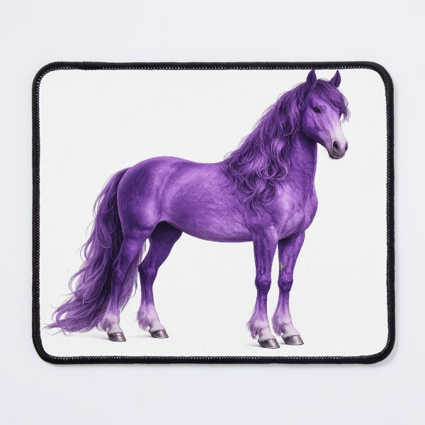 Item preview, Purple Horse Illustration | Majestic Fantasy Horse Art | Vibrant Violet Equine Artwork | Colorful Horse Drawing | Magical Purple Stallion Design designed and sold by holistech.