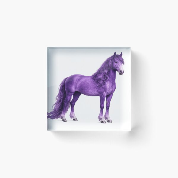 Item preview, Purple Horse Illustration | Majestic Fantasy Horse Art | Vibrant Violet Equine Artwork | Colorful Horse Drawing | Magical Purple Stallion Design designed and sold by holistech.