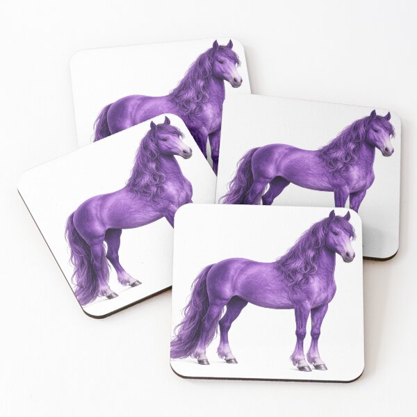 Item preview, Purple Horse Illustration | Majestic Fantasy Horse Art | Vibrant Violet Equine Artwork | Colorful Horse Drawing | Magical Purple Stallion Design designed and sold by holistech.