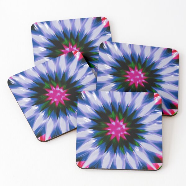 Item preview, Psychedelic Blue Floral Radial Burst designed and sold by bubblegoth.