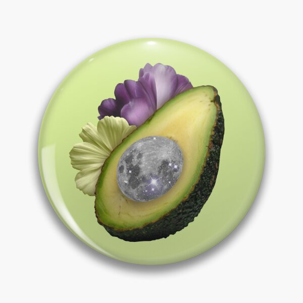 Item preview, Magical avocado with moon and flowers collage designed and sold by mgro-art.