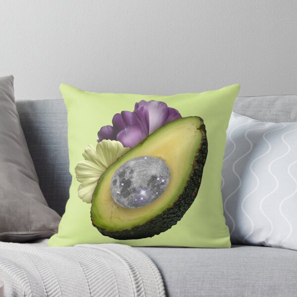 Item preview, Magical avocado with moon and flowers collage designed and sold by mgro-art.