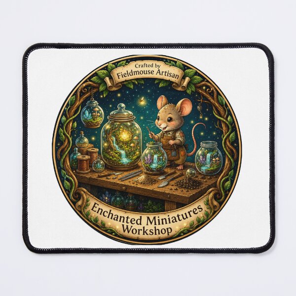Item preview, Crafted by Fieldmouse Artisan | Enchanted Miniatures Workshop | Magical Terrarium Maker | Fantasy Cottagecore Artisan Gift designed and sold by MrDev.