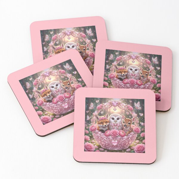Item preview, Enchanted Crystal Basket with Cute Animals. designed and sold by JoyNest = "The nest of joy".