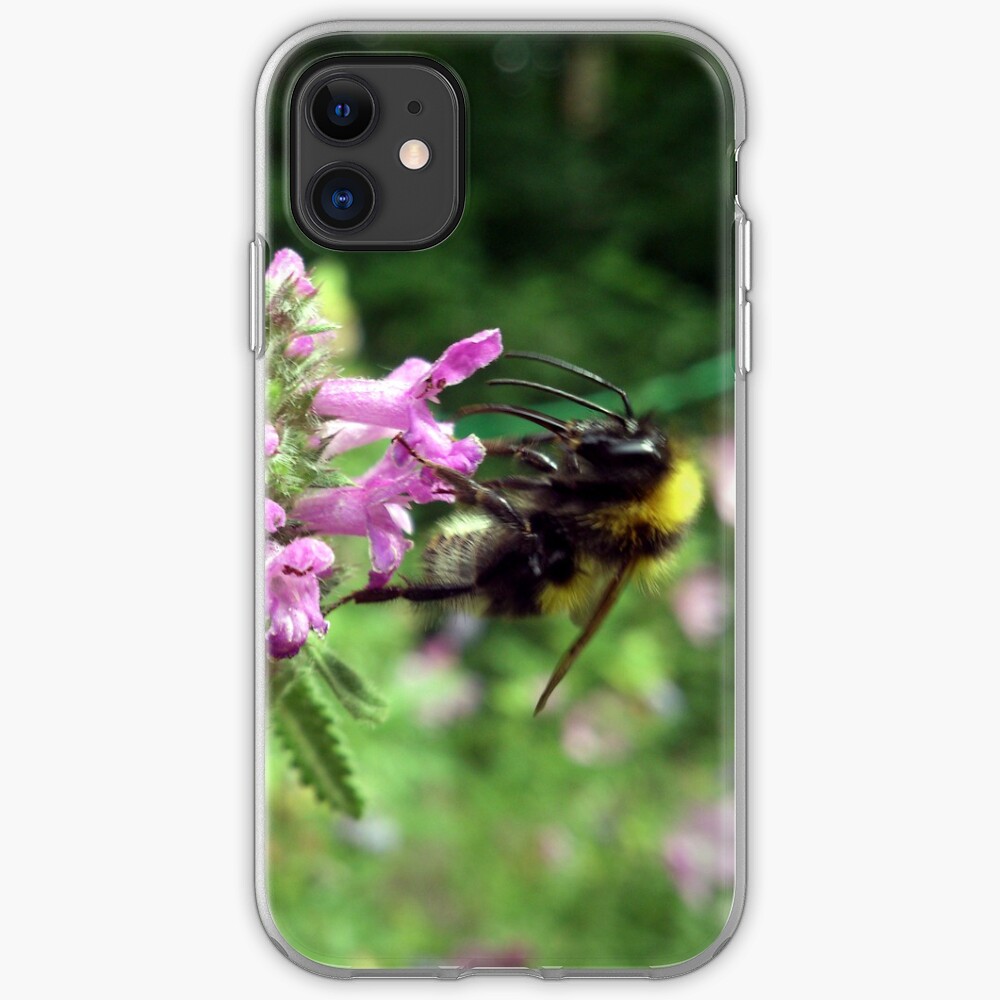Blüte mit Biene iPhone-Hülle & Cover