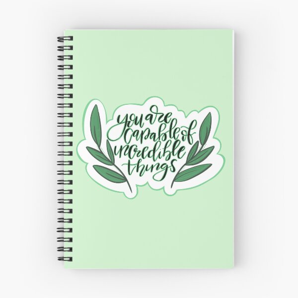 Item preview, Inspirational Quote - “You Are Capable of Incredible Things” Cursive Wall Art designed and sold by Luckidesigns.