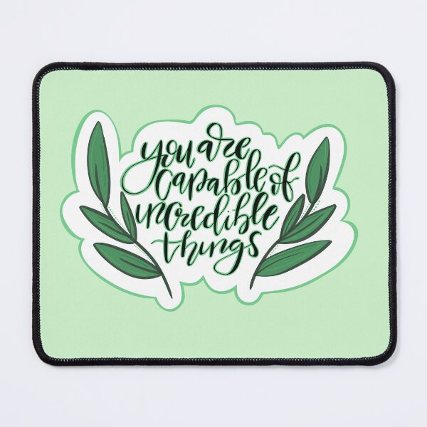 Item preview, Inspirational Quote - “You Are Capable of Incredible Things” Cursive Wall Art designed and sold by Luckidesigns.