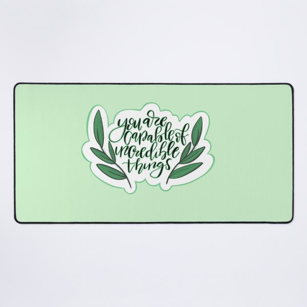 Item preview, Inspirational Quote - “You Are Capable of Incredible Things” Cursive Wall Art designed and sold by Luckidesigns.