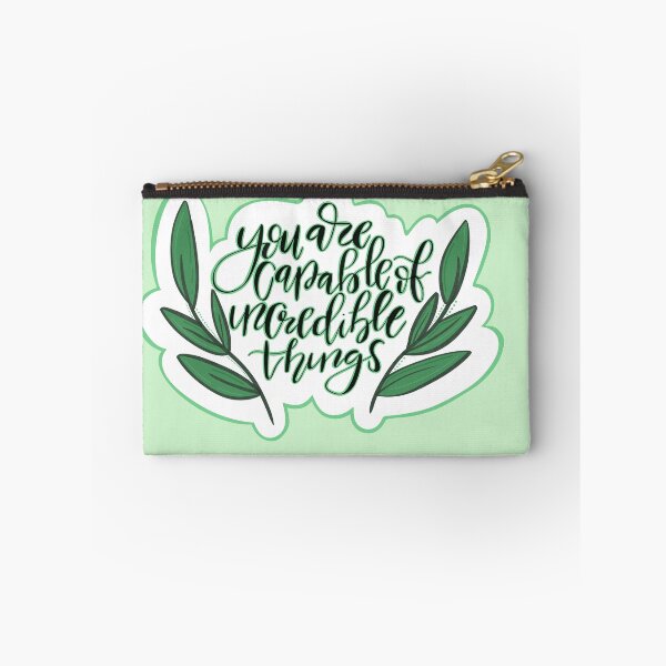 Item preview, Inspirational Quote - “You Are Capable of Incredible Things” Cursive Wall Art designed and sold by Luckidesigns.