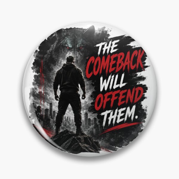 Item preview, The Comeback Will Offend Them Wolf Warrior - Motivational Sticker designed and sold by Scro-Ciob-Shop.
