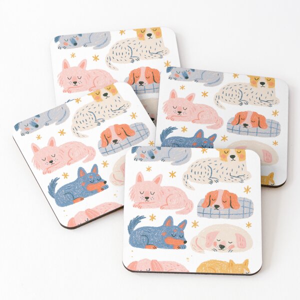 Item preview, Sleepy Dogs Sticker Pack Cute Pastel Art designed and sold by gringoods.