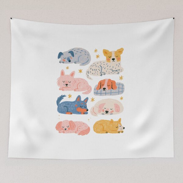 Item preview, Sleepy Dogs Sticker Pack Cute Pastel Art designed and sold by gringoods.