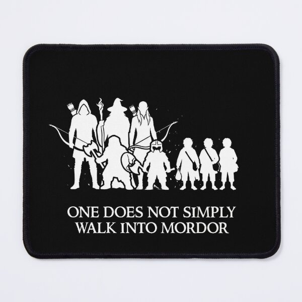 Item preview, Fellowship Silhouette One Does Not Simply Lord of the Rings Poster designed and sold by LunaMarkos.