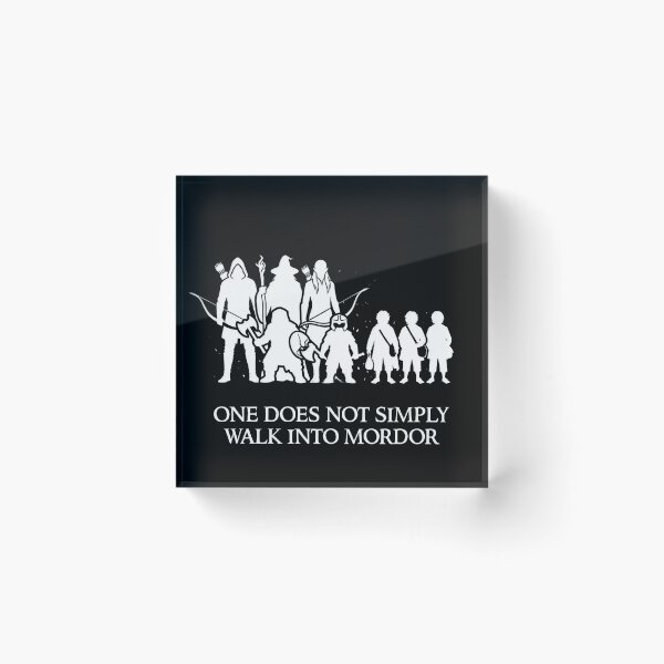Item preview, Fellowship Silhouette One Does Not Simply Lord of the Rings Poster designed and sold by LunaMarkos.