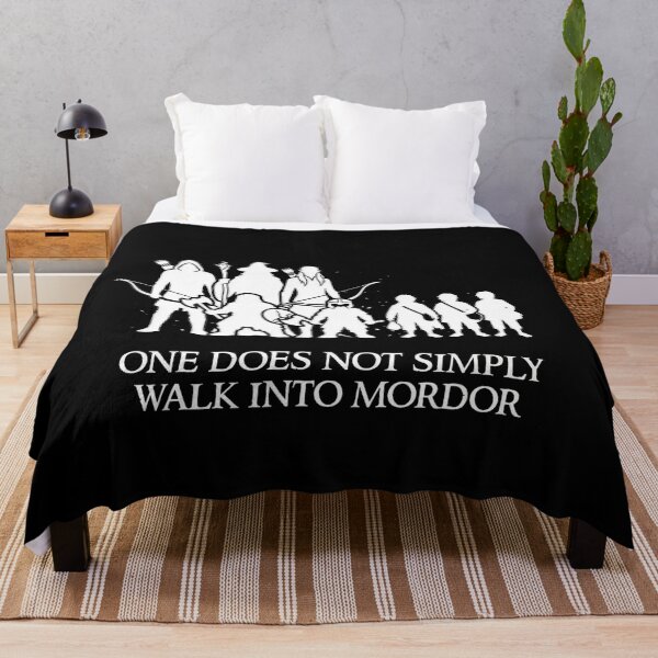 Item preview, Fellowship Silhouette One Does Not Simply Lord of the Rings Poster designed and sold by LunaMarkos.