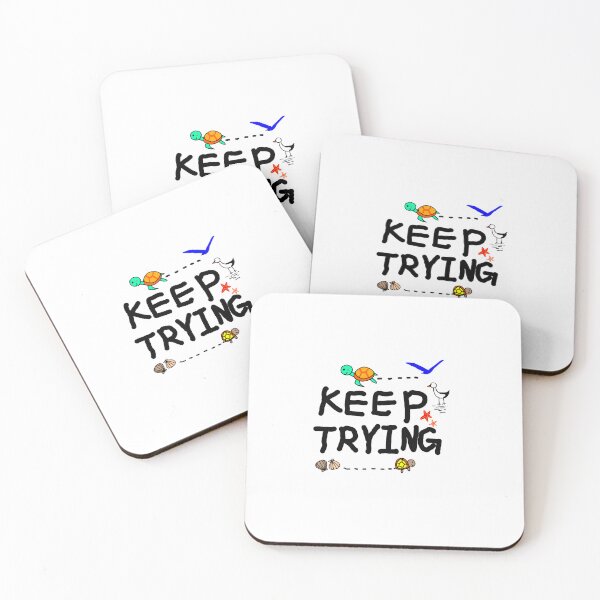 Item preview, Keep Trying_ Motivational Minimal Illusteation designed and sold by neowana.