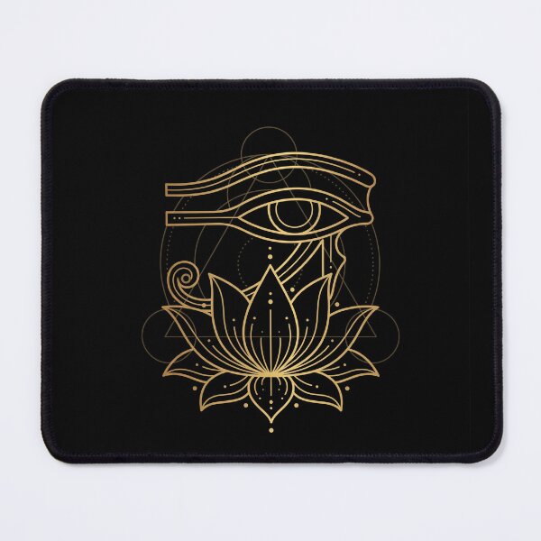 Item preview, Sacred Geometry Eye of Horus and Lotus Gold Line Art designed and sold by Flow-90.