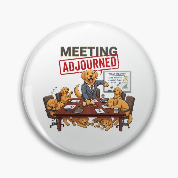 Item preview, Golden Retriever Meeting Adjourned designed and sold by zoughlal.