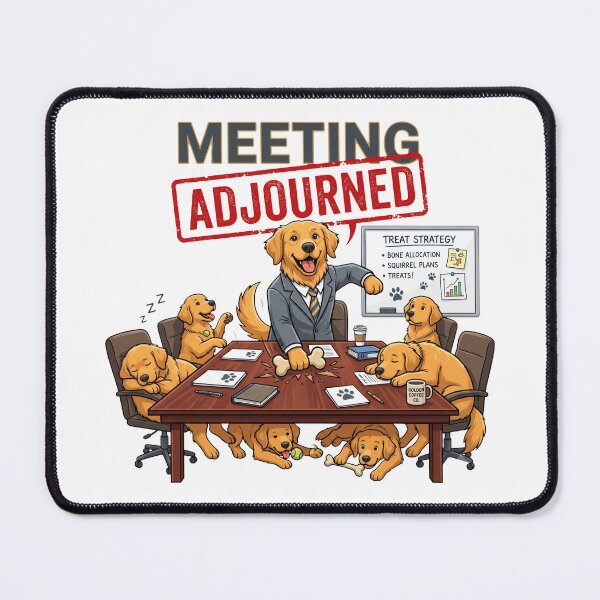 Item preview, Golden Retriever Meeting Adjourned designed and sold by zoughlal.