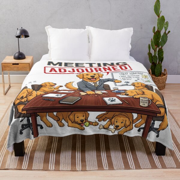 Item preview, Golden Retriever Meeting Adjourned designed and sold by zoughlal.