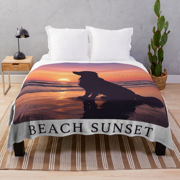 Item preview, Golden Retriever Beach Sunset designed and sold by zoughlal.