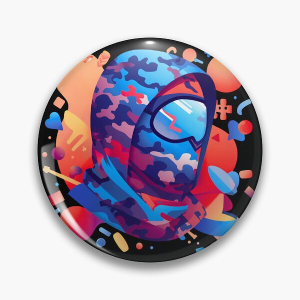 Item preview, Neon Camo Balaclava Streetwear Gamer Graphic Art designed and sold by TestudoDesign.