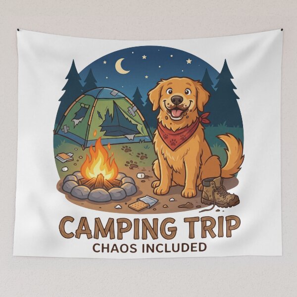 Item preview, Golden Camping Trip Chaos designed and sold by zoughlal.