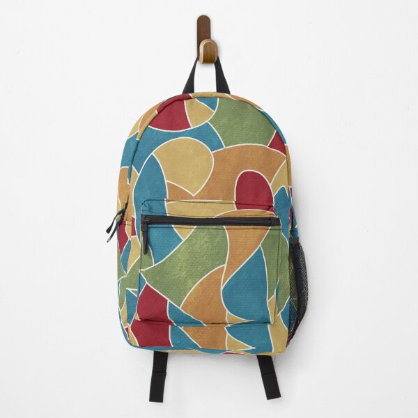 Item preview, Abstract Colorful Shapes Pattern // Red, Blue, Green, Gold designed and sold by Lavender Mint Graphics.