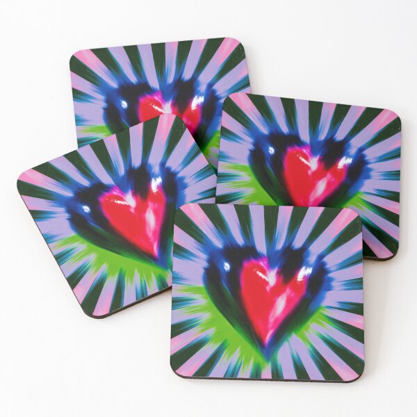 Item preview, Electric Heart With Psychedelic Rays designed and sold by bubblegoth.