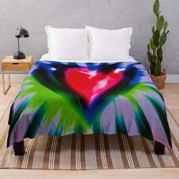 Item preview, Electric Heart With Psychedelic Rays designed and sold by bubblegoth.
