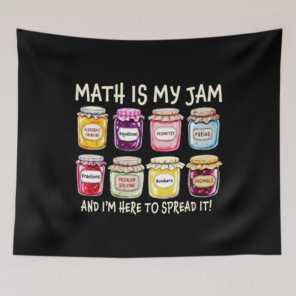 Item preview, Math Is My Jam Math Teacher designed and sold by FontoryXoxo.