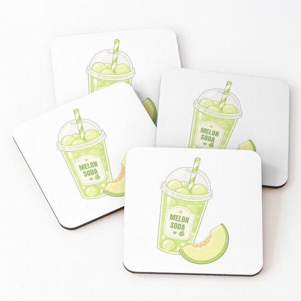 Item preview, Kawaii melon Soda Drink designed and sold by KJackArtwork.