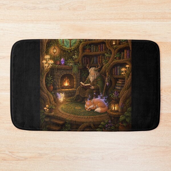 Item preview, Forest Sage Reading in an Enchanted Tree Library  designed and sold by Sketchlegacy.