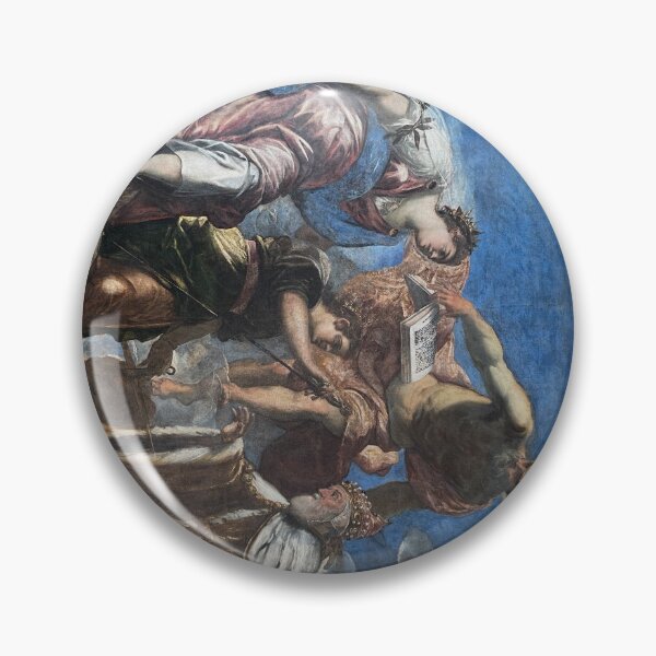 Item preview, Renaissance Ceiling Painting in Ornate Gilded Frame, Italy designed and sold by The Wandering Lens.