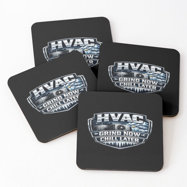 Item preview, HVAC Grind Now Chill Later - HVAC Tech Cooling Badge Design designed and sold by FrozenHeat97.