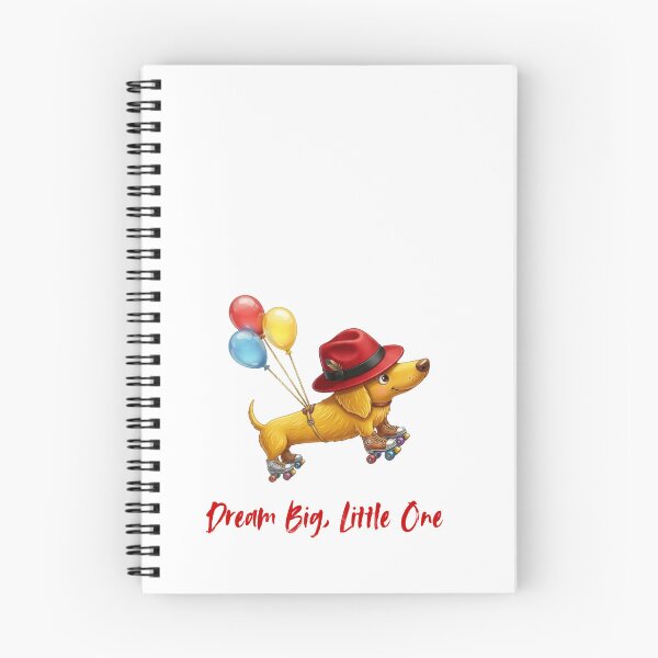 Item preview, Cute Dachshund on Roller Skates - Dream Big Little One designed and sold by Inka Moon Design.