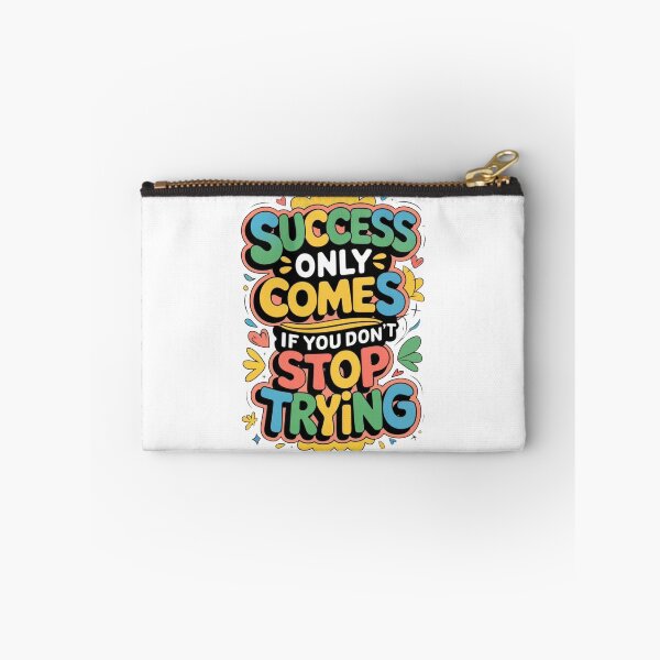 Item preview, Success Comes If You Don’t Stop Trying – Motivational Typography Design designed and sold by GlowAura7.